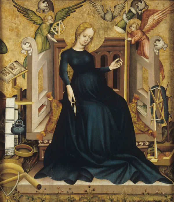 Képen: Mária Gravida az ún. Fonó Mária Németújvárról, 1410.