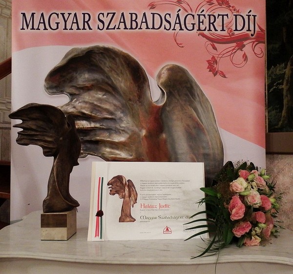 dén Halász Judit kapta a Magyar Szabadságért díjat