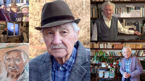 A 100 éves Ambrus András ny. színművész, legidősebb tagunk köszöntése